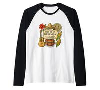 Mese del Patrimonio ispanico: MES de la Herencia Hispana Maglia con Maniche Raglan