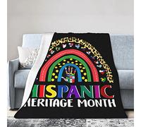 Mese del patrimonio ispanico nazionale Arcobaleno Bandiere di tutti i paesi Coperta di flanella Coperta in micropile ultra morbido Aria condizionata calda Biancheria da letto leggera per divano Divano