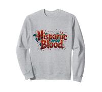 Mese del Patrimonio ispanico Uomini Hispanic Blood Pride Felpa, Unisex per Adulti, Grigio Melange, M