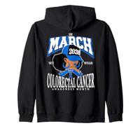 Mese della consapevolezza del Cancro del Colon-retto 2026 Marzo Indossiamo Blu Felpa con Cappuccio