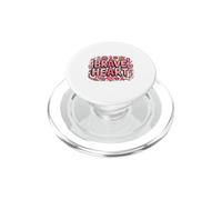 Mese della sensibilizzazione sul cancro al seno con nastro rosa a forma di cuore coraggioso PopSockets PopGrip per MagSafe