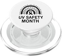 Mese della sicurezza UV Boho Rainbow - Prevenzione del cancro della pelle PopSockets PopGrip per MagSafe