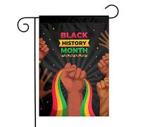 Mese della storia dei neri afroamericani con bandiera da giardino a doppio lato da 12x18 pollici, decorazione per la casa