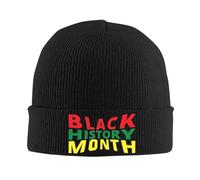 Mese della Storia dei Neri Uomo Donna Berretto in Maglia Traspirante Berretti Invernale Leggero Caldo Berretto per Arrampicata Inverno Sci