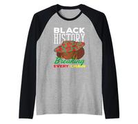 Mese della Storia Nera Che rompe Ogni Catena Donne Maglia con Maniche Raglan
