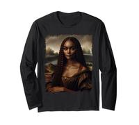 Mese della storia nera della melanina della Monna Lisa della regina afro per le donne Maglia a Manica