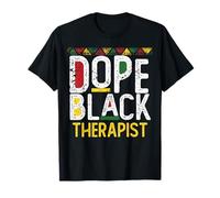 Mese della Storia Nera di Dope Black Therapist Maglietta