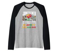 Mese della Storia Nera Giugno Blackity Maglia con Maniche Raglan