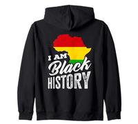 Mese della Storia Nera I am Black History Africa Heritage Felpa con Cappuccio