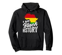 Mese della Storia Nera I am Black History Africa Heritage Felpa con Cappuccio