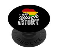 Mese della storia nera I am Black History Africa Heritage PopSockets PopGrip Adesivo
