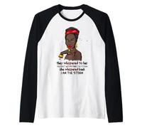 Mese della Storia Nera Mese Afro Africano Sono La Tempesta Maglia con Maniche Raglan