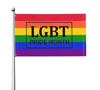 Mese Dell'Orgoglio Bandiera Da Cortile Resistente Alle Intemperie Garden Flag Con 2 Occhielli Bandiere Da Giardino Per All'Aperto Esterni Interni 90X150Cm