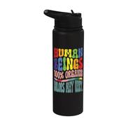 Mese dell'Orgoglio, Esseri umani, 100% biologico, Diritti Stainless Steel Insulated Water Bottle