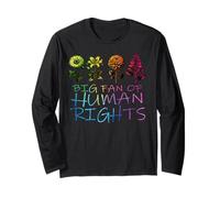Mese dell'orgoglio LGBT Grande ventaglio Diritti Umani Fiori Maglia a Manica