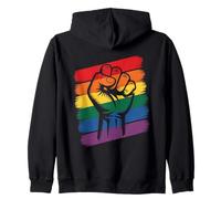 Mese dell'orgoglio LGBT vintage | Orgoglio bandiera arcobaleno per l'uguaglianza LGBTQ Felpa con Cappuccio