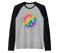 Mese dell'orgoglio umano Lesbiche E Gay Pride LGBT Bandiera Arcobaleno Maglia con Maniche Raglan