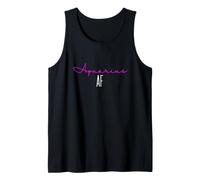 Mese di Compleanno Aquarius AF Pink Writing/Zodiac Aquarius Canotta