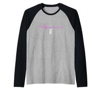 Mese di Compleanno Aquarius AF Pink Writing/Zodiac Aquarius Maglia con Maniche Raglan