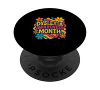 Mese di sensibilizzazione alla dislessia Supporto per la difesa della dislessia PopSockets PopGrip Adesivo