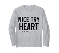 Mese di sensibilizzazione alle malattie cardiache sopravvissuto all'attacco di cuore divertente Maglia a Manica