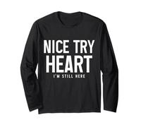 Mese di sensibilizzazione alle malattie cardiache sopravvissuto all'attacco di cuore divertente Maglia a Manica