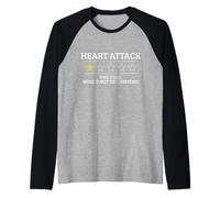 Mese di sensibilizzazione alle malattie cardiache sopravvissuto all'attacco di cuore divertente Maglia con Maniche Raglan