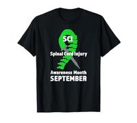 Mese di sensibilizzazione del midollo spinale Sci Supporto per Lo Spettacolo di Sett Maglietta