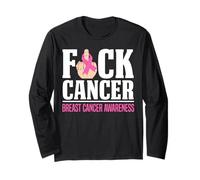 Mese di sensibilizzazione di Ottobre con Nastro Rosa per Il Cancro al Seno Divertente Maglia a Manica