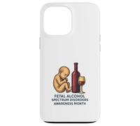 Mese di sensibilizzazione sui disturbi dello spettro alcolico fetale (FASD) Custodia per iPhone 13 Pro Max