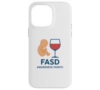 Mese di sensibilizzazione sui disturbi dello spettro alcolico fetale (FASD) Custodia per iPhone 14 Pro Max