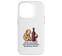 Mese di sensibilizzazione sui disturbi dello spettro alcolico fetale (FASD) Custodia per iPhone 14 Pro