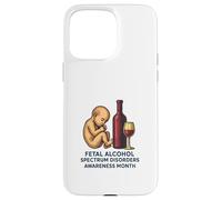 Mese di sensibilizzazione sui disturbi dello spettro alcolico fetale (FASD) Custodia per iPhone 15 Pro Max