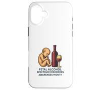 Mese di sensibilizzazione sui disturbi dello spettro alcolico fetale (FASD) Custodia per iPhone 16 Plus
