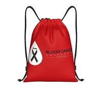 Mese di sensibilizzazione sul cancro del sangue a settembre We Wear Red Drawstring Backpack Borsa da spiaggia impermeabile Borsa da palestra Zaino da viaggio piccolo Zaino sportivo per donna Uomo