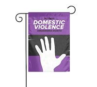Mese di sensibilizzazione sulla violenza domestica Bandiera da giardino con nastro viola Decorazione perfetta per cortile 12x18 pollici Decorazione per esterni bifacciale Festa Decorazione fattoria Ba
