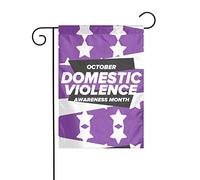 Mese di sensibilizzazione sulla violenza domestica Bandiera da giardino con nastro viola Decorazione perfetta per cortile 12x18 pollici Decorazione per esterni bifacciale Festa Decorazione fattoria Ba