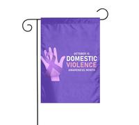 Mese di sensibilizzazione sulla violenza domestica Bandiera da giardino con nastro viola Decorazione perfetta per cortile 12x18 pollici Decorazione per esterni bifacciale Festa Decorazione fattoria Ba