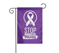 Mese di sensibilizzazione sulla violenza domestica Bandiera da giardino con nastro viola Decorazione perfetta per cortile 12x18 pollici Decorazione per esterni bifacciale Festa Decorazione fattoria Ba