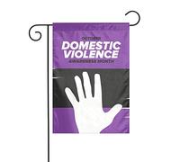 Mese di sensibilizzazione sulla violenza domestica Bandiera da giardino con nastro viola Decorazione perfetta per cortile 12x18 pollici Decorazione per esterni bifacciale Festa Decorazione fattoria Ba