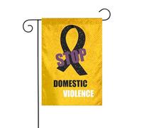 Mese di sensibilizzazione sulla violenza domestica Bandiera da giardino Decorazione perfetta per cortile 12x18 pollici Decorazione per esterni bifacciale Festa Decorazione fattoria Banner