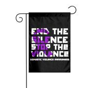 Mese di sensibilizzazione sulla violenza domestica Bandiera da giardino Decorazione perfetta per cortile 12x18 pollici Decorazione per esterni bifacciale Festa Decorazione fattoria Banner