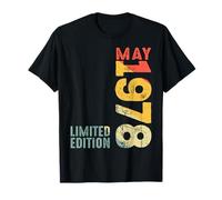 Mese Maggio 1978 Anno 1978 Retro 1978 Vintage 1978 dal 1978 Maglietta