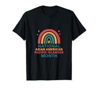 Mese nazionale asiatico americano delle isole del Pacifico arcobaleno AAPI Maglietta