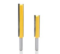 Mesee 2 Pezzi 8mm Gambo Fresa per Scanalature Legno, Punta da Fresatrice Dritta Extra Lungo Rettilineo Router Strumento Rifilatura Legno Fresa a Taglienti Diritti per Lavorazione del