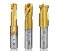 Mesee 3 punte per punto di saldatura, fresa CNC, set di punte per saldatura a punti, codolo cilindrico HSS, fresa per saldatura, punta per la separazione di piastre saldate a punti, 6,5 mm/8 mm/10 mm