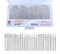 Mesee 30 Pezzi Frese Diamantate, Set di Punte da Smerigliatura per Trapano 2,35 mm Frese Rotative Punte Diamantate per Lime Rotative per Levigare Riparare Incidere Sbavatura