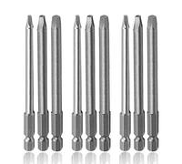 Mesee 9Pz Punte Cacciavite Magnetiche a Testa Quadrata con 1/4" Gambo Esagonale, Set Cacciaviti Quadrato 100mm Punte per Cacciaviti Square Bit Utensili Elettrici SQ1 SQ2 SQ3 per Trapano Avvitatore