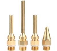Mesee Kit da 4 Pezzi Ugello per Pistola Colla Caldo in Rame, Ugelli Intercambiabili con Diametro Filettatura 10,8mm, Strumento di Ricambio Accessorio per Pistola per Colla a Caldo
