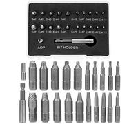 Mesee Kit di 22 Estrattore Viti Danneggiate, Estrattore Viti Spanate HSS Set di Estrattori per Viti Spelate con Prolunga per Punte e Adattatore per Presa Magnetica per Rimozione Bulloni Viti Rotta